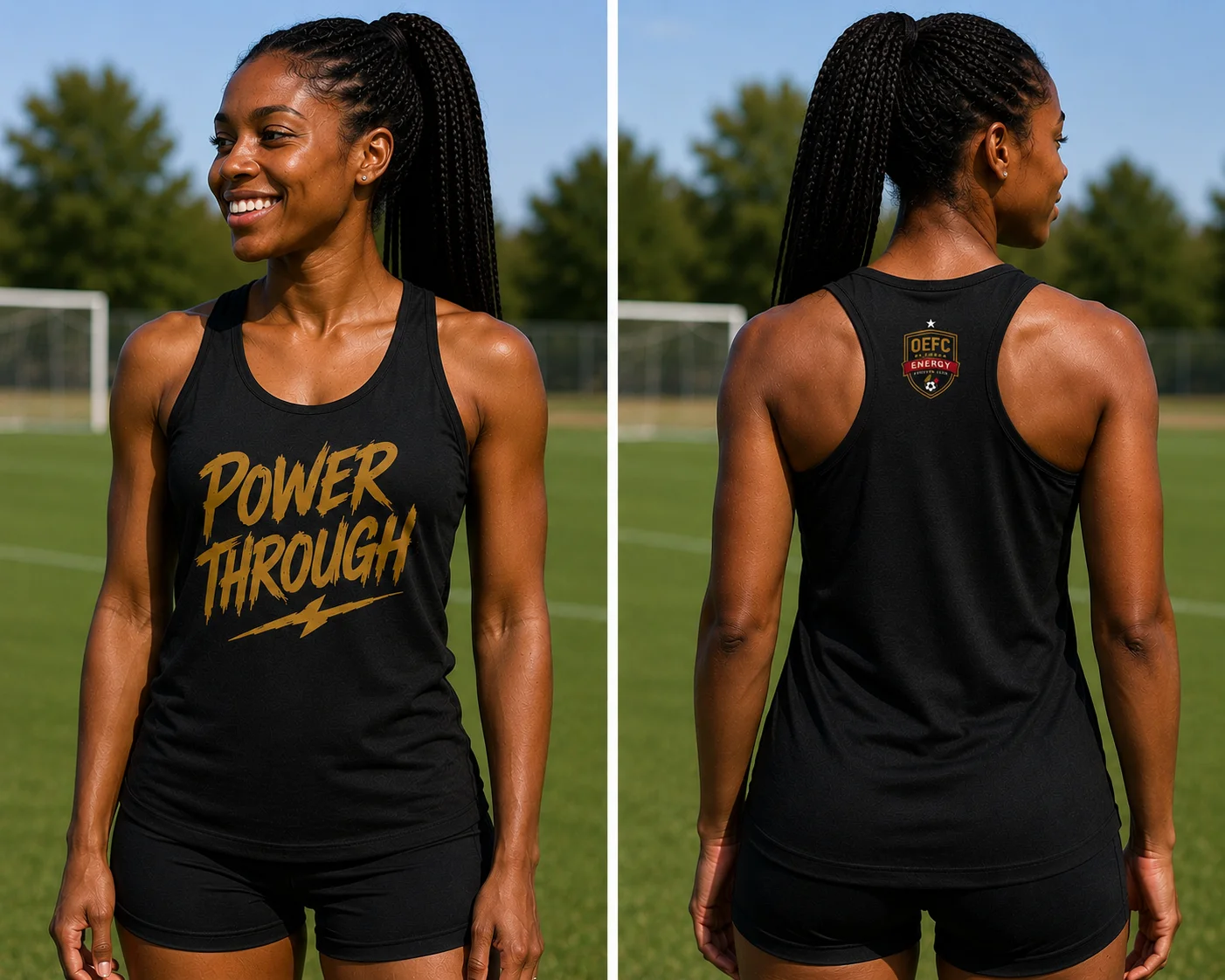 Women's Power Through Graphic Tank front view